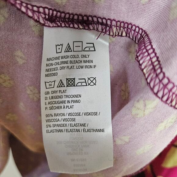 LOGO Lori Goldstein 2pc Tunic Tee Short Long Sleeve Lot S Hot Pink Maroon‎ - Picture 7 of 8